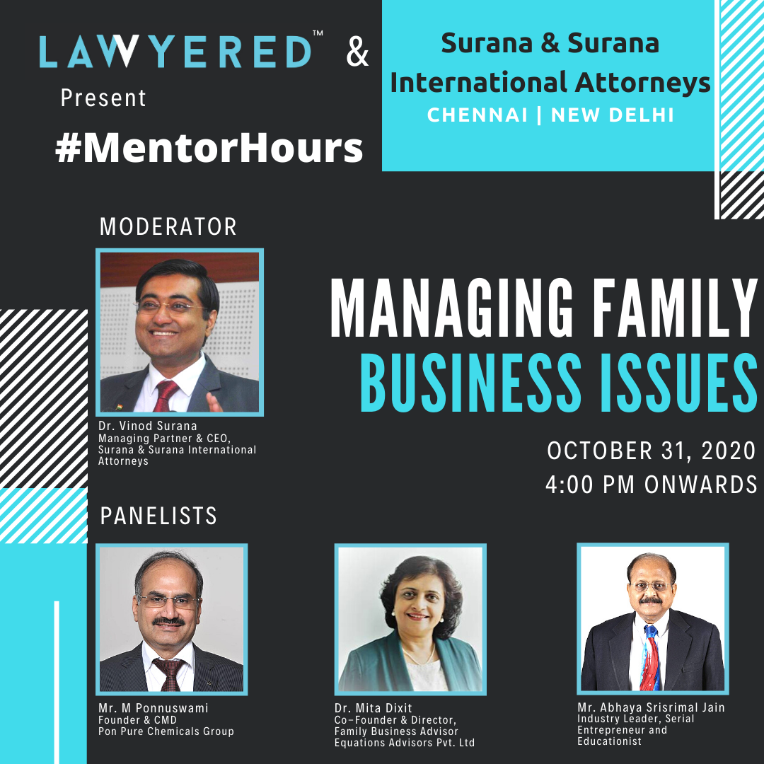Managing Family Business Issues - A conclave with Surana & Surana International Attorneys INTERNATIONAL ATTORNEYS
